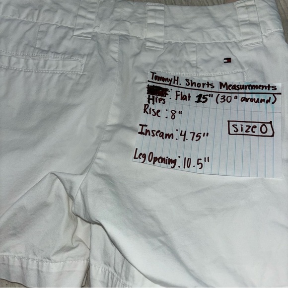 Tommy Hilfiger White Cotton Shorts | Size 0 - Picture 10 of 10